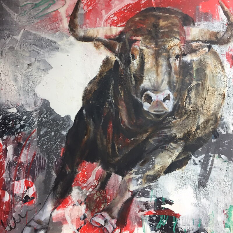 ebano, Oel auf Acryl Mixedmedia,  100x100x2