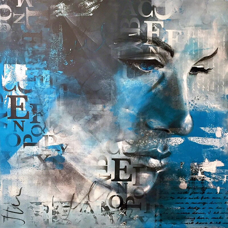 vina, Kreide/Acryl, 100x100x2
