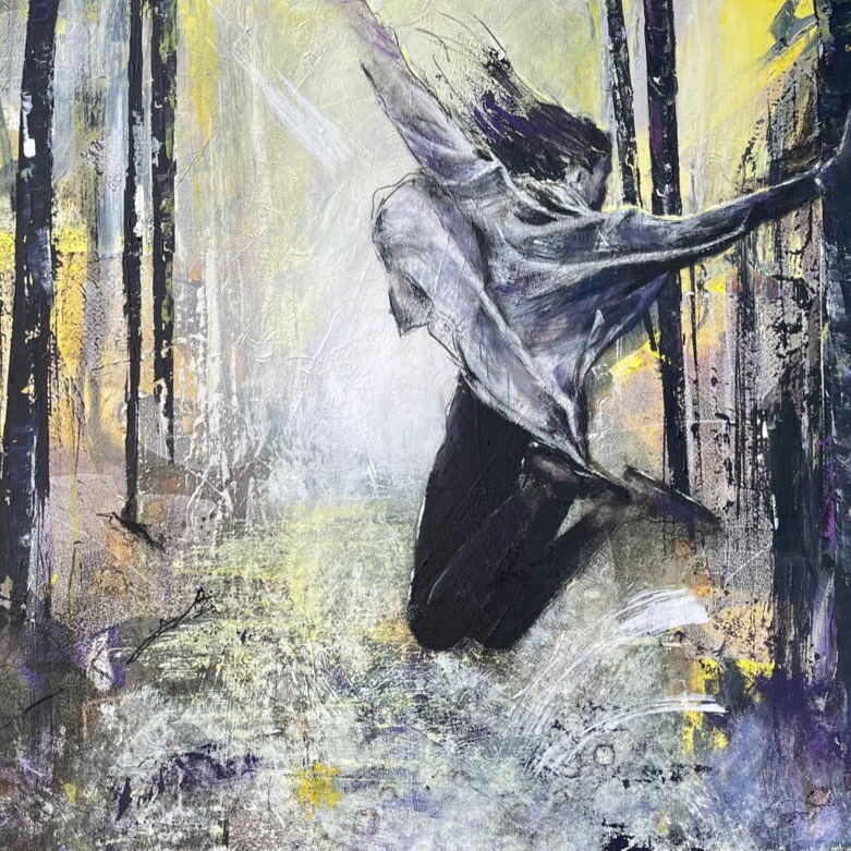jump, Acryl Mixedmedia, 120x80x4